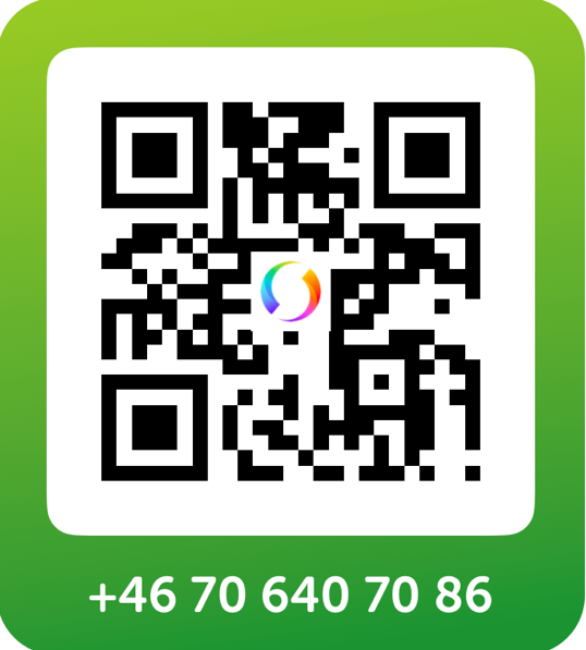 Swish-QR till +46 70 640 70 86